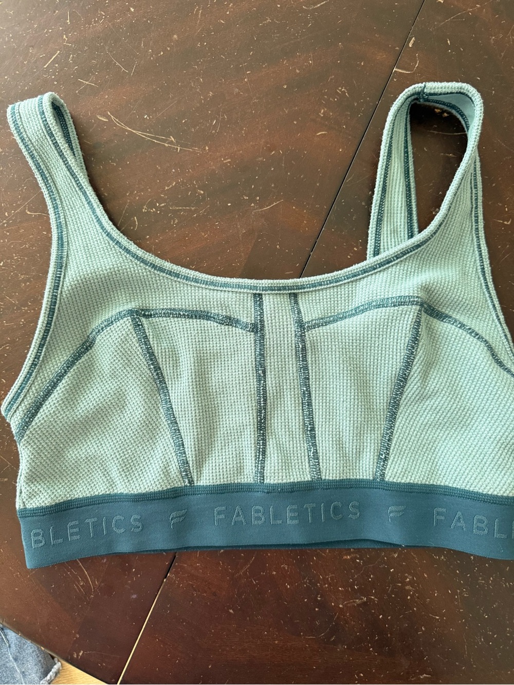 Fabletics Seafoam Green Supportive Seamless Sports Bra-no tag